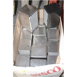 LOT OF 16 STAINLESS STEEL NAPKIN DISPENSERS