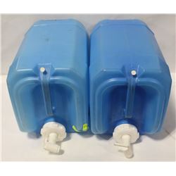 2 BLUE WATER JUGS