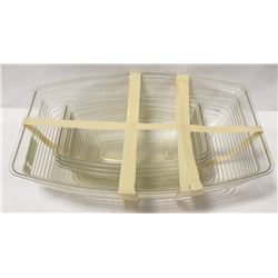 SET OF 4 OBLONG BOWLS PLASTIC