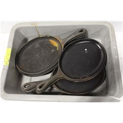 LOT OF 24 CAST IRON SKILLETS