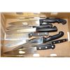 Image 1 : FLAT OF KITCHEN KNIVES W/ NAMES LIKE CUISINART,