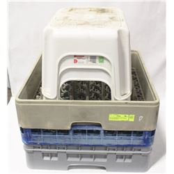 LOT OF 3 MODIFIED DISHWASHER PEG RACKS,