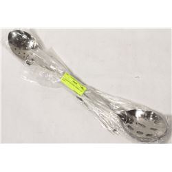 15" STAINLESS STEEL SPOONS - LOT OF 8