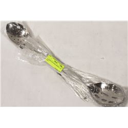 15" STAINLESS STEEL SPOONS - LOT OF 8