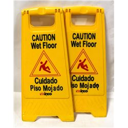 LOT OF 2  WET FLOOR SIGNS