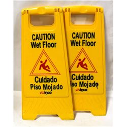 LOT OF 2  WET FLOOR SIGNS