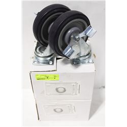 NEW CASTORS NON-LOCKING WITH 4"