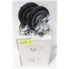 Image 1 : NEW CASTORS NON-LOCKING WITH 4"