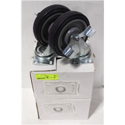 NEW CASTORS NON-LOCKING WITH 4"