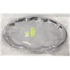 Image 1 : LOT OF 4 NEW 18" OVAL TRAYS-STEEL PLATED