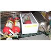Image 1 : SHELF CONTAINING FIRE EXTINGUISHERS AND CASE