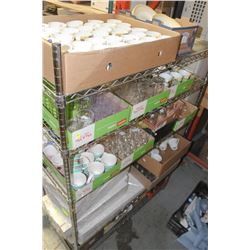 LARGE LOT: 14 FLATS OF ASSORTED STYLE GLASSWARE