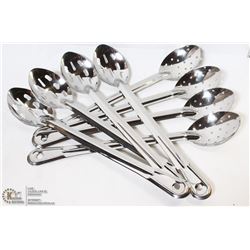 15" STAINLESS STEEL SPOONS - LOT OF 8