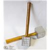 Image 1 : 2 NEW ALUMINUM MEAT MALLETS