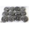 Image 1 : PACKAGE OF 12 NEW STAINLESS STEEL POT SCRUBBERS