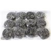 Image 1 : PACKAGE OF 12 NEW STAINLESS STEEL POT SCRUBBERS