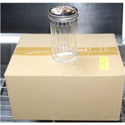 CHEESE OR PEPPER SHAKERS LOT OF 12 NEW