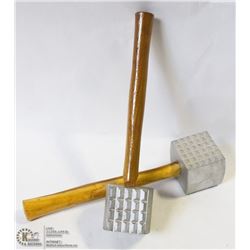 2 NEW ALUMINUM MEAT MALLETS