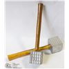 Image 1 : 2 NEW ALUMINUM MEAT MALLETS