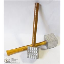 2 NEW ALUMINUM MEAT MALLETS