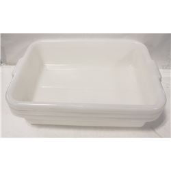 LOT OF 3 NEW NATURAL WHITE 7" TOTES