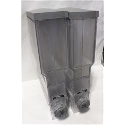 2 BULK DRY GOODS / CEREAL DISPENSERS- NO DRIP TRAY