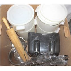 HOUSEHOLD KITCHEN GOODS INCLUDING: 8 PAIRS OF 12"