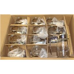 CHROME SUGAR/SYRUP DISPENSER - LOT OF 12 NEW