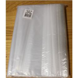 LOT OF 100- 12" X 15" ZIP LOCK 2 MIL BAGS