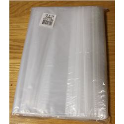 LOT OF 100- 12" X 15" ZIP LOCK 2 MIL BAGS