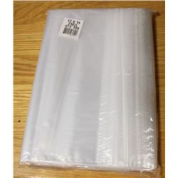 LOT OF 100- 12" X 15" ZIP LOCK 2 MIL BAGS