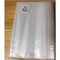 LOT OF 100- 12" X 15" ZIP LOCK 2 MIL BAGS