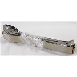 NEW 15" STAINLESS SLOTTED SPOONS - LOT OF 12