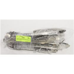 8 NEW 9" STAINLESS EXTRA HEAVY DUTY TONGS -