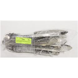 8 NEW 9" STAINLESS EXTRA HEAVY DUTY TONGS -