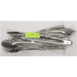 8 NEW 12" STAINLESS EXTRA HEAVY DUTY TONGS