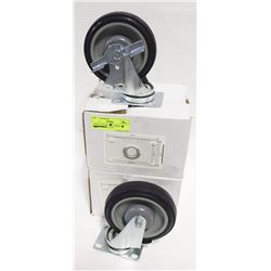 4 NEW CASTORS - 2 LOCKING, 2 NON-LOCKING - 2-3/8"