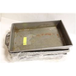 LOT OF 5 SQUARE ROASTING PANS