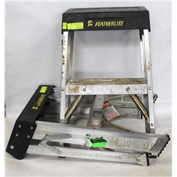 GROUP OF TWO 2 FOOT ALUMINUM STEP LADDER