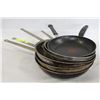 Image 1 : LOT OF SIX ASSORTED FRYING PANS