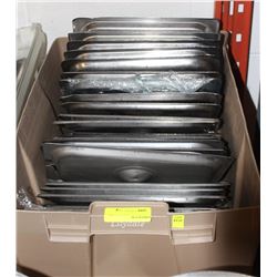 PLASTIC TOTE OF 1/2 SIZE AND 1/3 SIZE