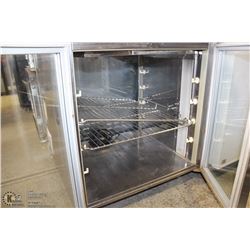 2 GLASS DOOR PASS THROUGH COUNTER TOP COOLER