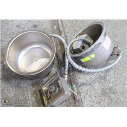 2 NEW BUILT IN ROUND 12" MODULAR WARMER &