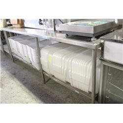 8 FT X 30FT SS 2 TIER PREP TABLE