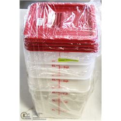 LOT OF FOUR -6QT INGREDIENT BINS W/LIDS