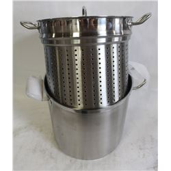 20QT STOCK POT WITH STEAM INSERT