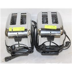 GROUP OF 2 WARING 2 SLICE STAINLESS STEEL TOASTER