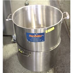 GROUP OF 2 LARGE THERMALLOY S/S INDUCTION STOCK