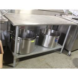 30' X 60' 2 TIER STAINLESS STEEL PREP TABLE