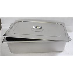 ME#09) S/S FOOD PAN FULL SIZE 6" DEEP WITH LID